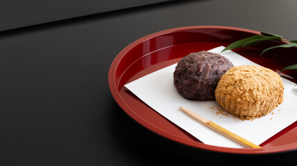 おはぎ　ぼたもち　和菓子　お盆　お彼岸