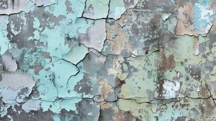Fototapeta premium Cracked and Faded Wall