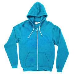 Make your artwork more faster and beautifully, with this Front View Allure Zipup Hoodie Mock Up In Peacock Blue Color..