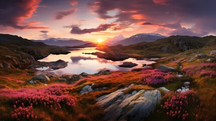 Fototapeta premium beautiful nature landscape panoramic photo