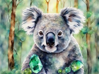 Fototapeta premium koala in tree