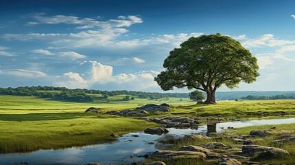 beautiful nature landscape panoramic photo