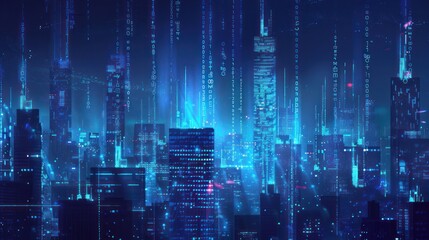 Obraz premium Cyberpunk Cityscape