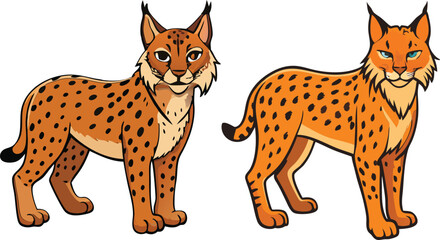 bobcat silhouette vector illustration 