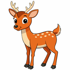 Beer isolated on white,  deer  vector illustration, animal vector art,  deer  silhouette,  pet vector icon, deer  cartoon line art, eps