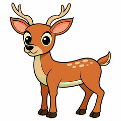 Beer isolated on white,  deer  vector illustration, animal vector art,  deer  silhouette,  pet vector icon, deer  cartoon line art, eps
