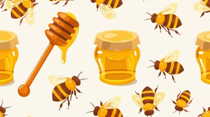 Discover our sweet honey product set featuring bees and delightful honey patterns for your kitchen. Perfect for gifts