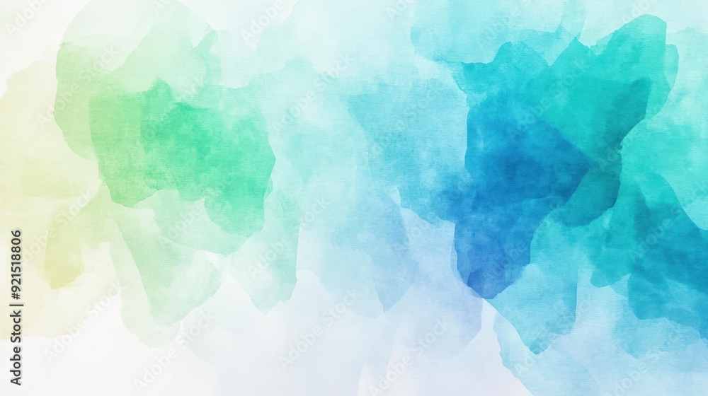 Poster a vivid bluegreen abstract watercolor background, perfect for adding a splash of color to any projec