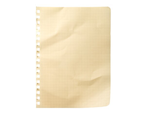 引きちぎられた黄色いリングノートの紙片