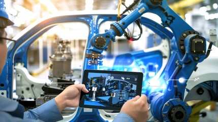 Obraz premium Industrial Automation and Digital Transformation