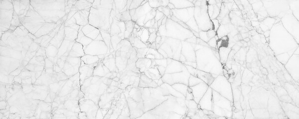 Panorama white marble texture for background or tiles floor decorative design.