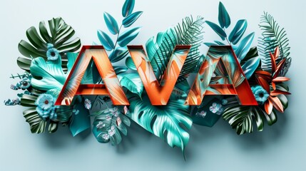 Personalized postcard perfect for decor created in Art Deco Typography.