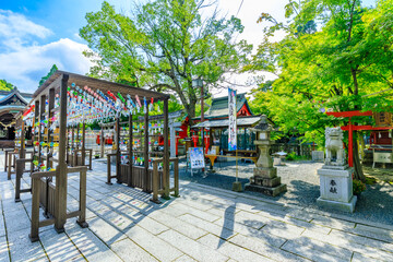 夏の琴崎八幡宮　風鈴祭り　山口県宇部市　Kotozaki Hachimangu Shrine in summer. wind chime festival. Yamaguchi Pref, Ube City.