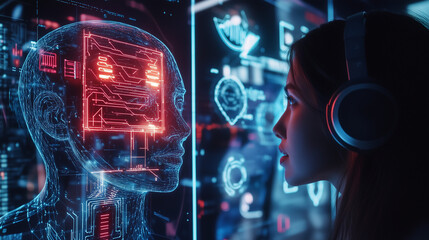 Obraz premium Futuristic AI Technology and Innovation
