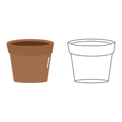 Outline and Color Clipart Coloring Page for Kids