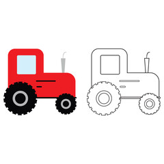 Outline and Color Clipart Coloring Page for Kids