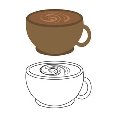 Outline and Color Clipart Coloring Page for Kids