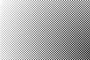 Abstract halftone grit faded gradient dotted texture background. Halftone grunge pattern white and black wallpaper. Modern pop art twisted texture for cover, poster.