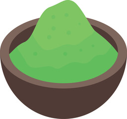 Heaping bowl of vibrant green matcha powder is shown, ready for whisking into a delicious and healthy beverage