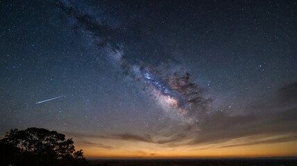 Fototapeta premium sky with stars and clouds