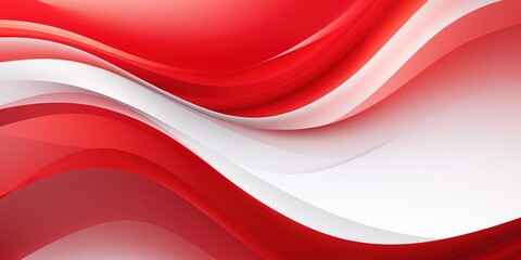 Abstract red and white wave design background.