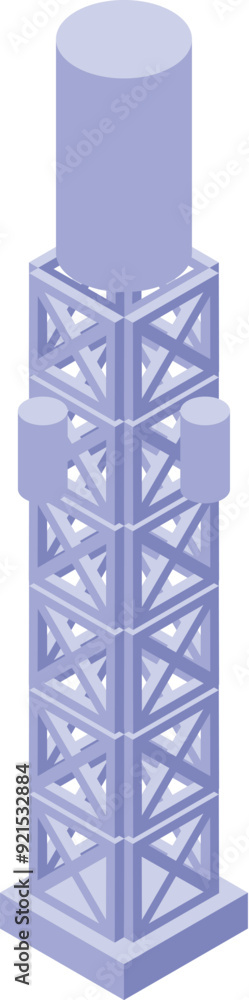 Poster tall cellular tower providing high speed 5g wireless internet network coverage