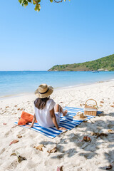 woman relaxing on the beach