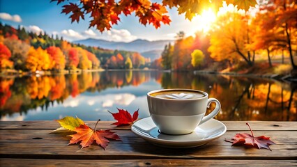 Autumn Coffee Break by the Lake.