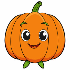 halloween pumpkin face isolated on white, pumpkin vector illustration, Halloween vector art, pumpkin silhouette, halloween pumpkin vector icon, pumpkin cartoon line art, eps