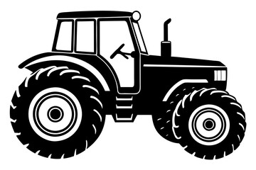 
Tractor icon, tractor vector silhouette, truck, lorry, harvester, pickup, car symbol.