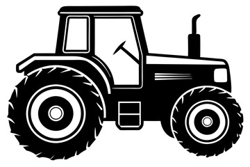 
Tractor icon, tractor vector silhouette, truck, lorry, harvester, pickup, car symbol.