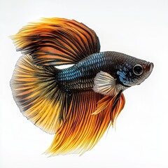 Fototapeta premium Betta Fish isolated on white background