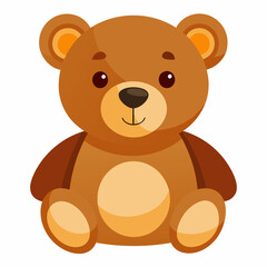Teddy bear isolated on white, Teddy bear vector illustration, animal vector art, bear silhouette, bear vector icon, teddy bear cartoon line art, eps