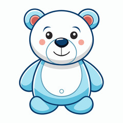 Teddy bear isolated on white, Teddy bear vector illustration, animal vector art, bear silhouette, bear vector icon, teddy bear cartoon line art, eps