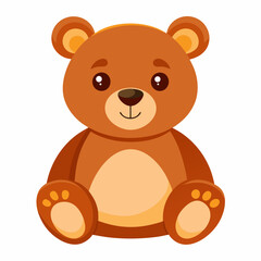 Teddy bear isolated on white, Teddy bear vector illustration, animal vector art, bear silhouette, bear vector icon, teddy bear cartoon line art, eps