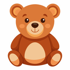 Teddy bear isolated on white, Teddy bear vector illustration, animal vector art, bear silhouette, bear vector icon, teddy bear cartoon line art, eps