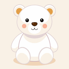 Naklejka premium Teddy bear isolated on white, Teddy bear vector illustration, animal vector art, bear silhouette, bear vector icon, teddy bear cartoon line art, eps