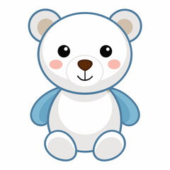 Teddy bear isolated on white, Teddy bear vector illustration, animal vector art, bear silhouette, bear vector icon, teddy bear cartoon line art, eps