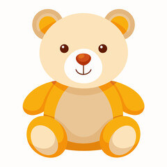 Teddy bear isolated on white, Teddy bear vector illustration, animal vector art, bear silhouette, bear vector icon, teddy bear cartoon line art, eps