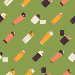 Collection of Lighter Vector Seamless Pattern illustration Design