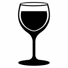 wine glass isolated on white, wine glass vector illustration, cup season wine glass vector art, tee cup silhouette,  glass vector icon, wine glass cartoon line art, eps