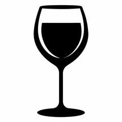 wine glass isolated on white, wine glass vector illustration, cup season wine glass vector art, tee cup silhouette,  glass vector icon, wine glass cartoon line art, eps