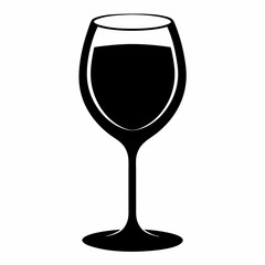 wine glass isolated on white, wine glass vector illustration, cup season wine glass vector art, tee cup silhouette,  glass vector icon, wine glass cartoon line art, eps