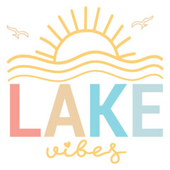 Lake Quotes Design Set