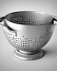 realistic colander, colander art, white background colander, high-quality colander, colander illustration, realistic kitchen colander, art style colander, colander on white, detailed colander, 