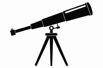 telescope icon, telescope vector silhouette
