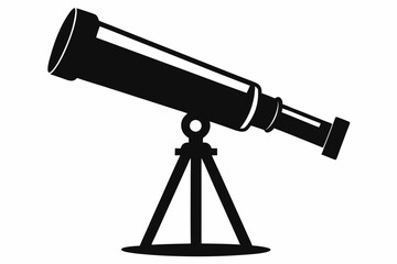Telescope Silhouette SVG, Vector Silhouette Of Telescope
