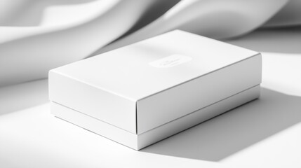 White Box Mockup with Soft Light and Shadows