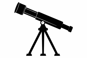 Telescope Silhouette SVG, Vector Silhouette Of Telescope
