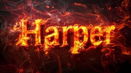 Fire personalized name postcard perfect for decor.
